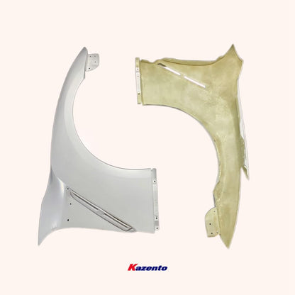 Kazento For R35 Gtr Oem For Nissan Front Fender (With Fender Vents) Fiber Glass Kazento Carbon Parts 车身侧板 R35-FF-OE-FRP