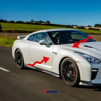 Kazento For R35 Gtr Oem For Nissan Front Fender (With Fender Vents) Fiber Glass Kazento Carbon Parts 车身侧板 R35-FF-OE-FRP
