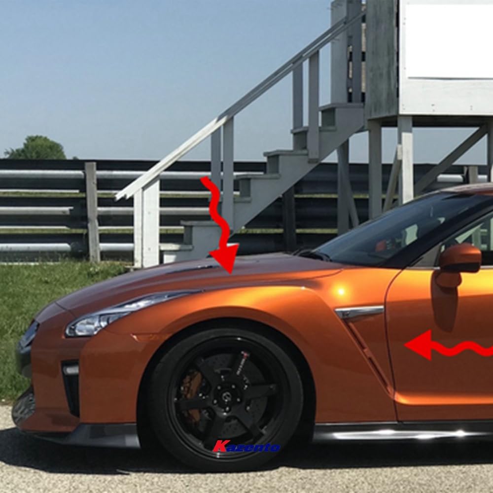 Kazento For R35 Gtr Oem For Nissan Front Fender (With Fender Vents) Fiber Glass Kazento Carbon Parts 车身侧板 R35-FF-OE-FRP