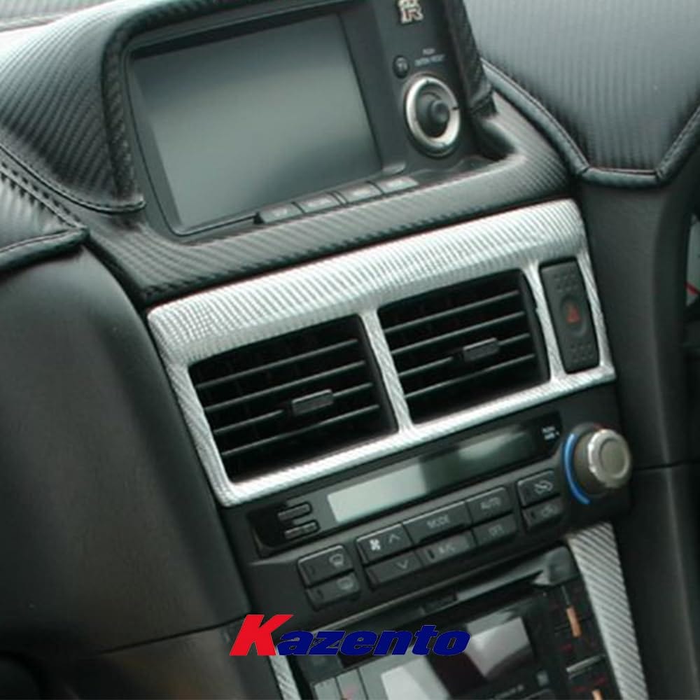 Kazento For Skyline R34 GTR For Nissan Air Con Surround Interior Trim Cover Panel Kazento Carbon Parts 车身侧板