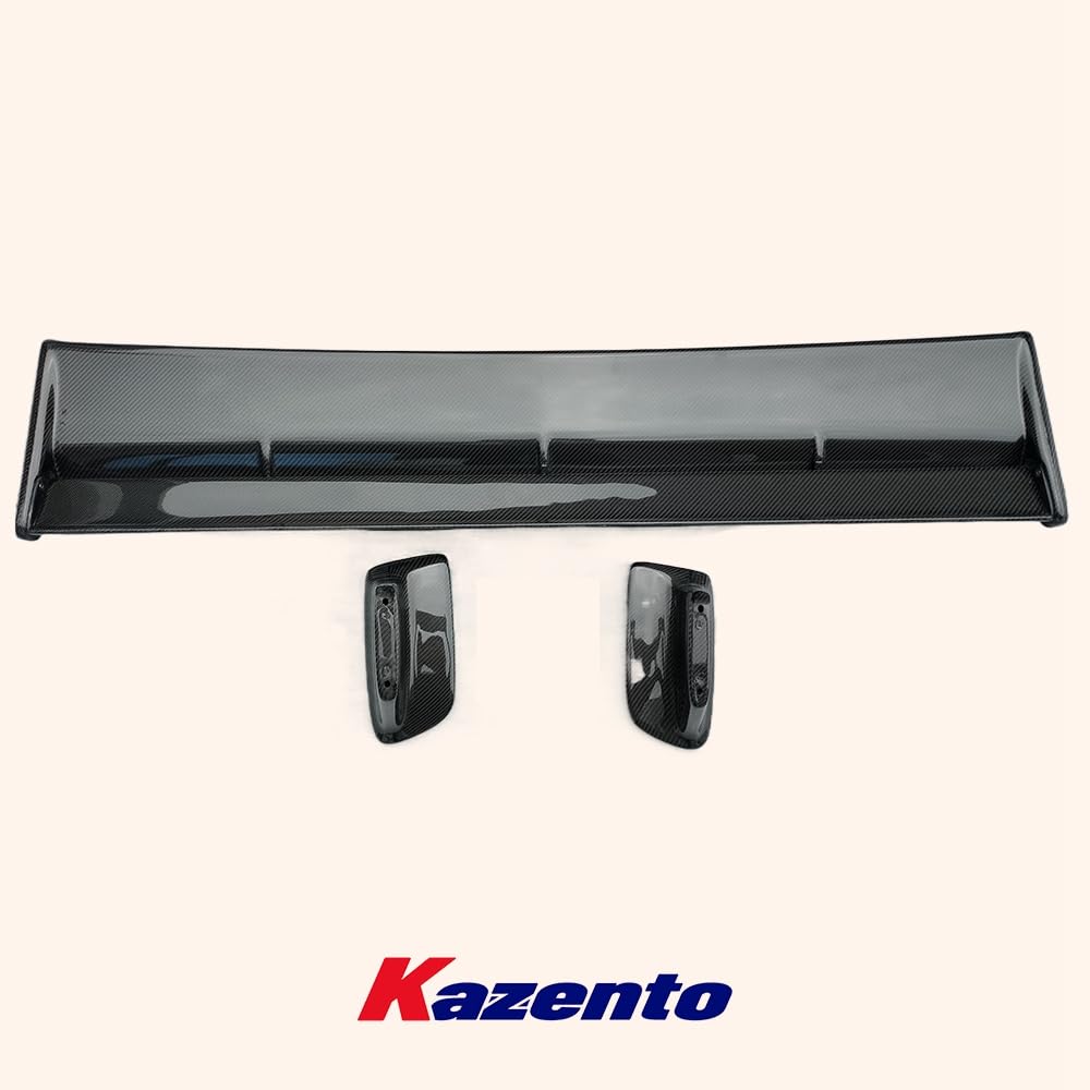 Kazento For Skyline R34 GTR GTT OE For Nissan Rear Trunk Spoiler Wing With Blade/Caps/Stand Kazento Carbon Parts 车身侧板