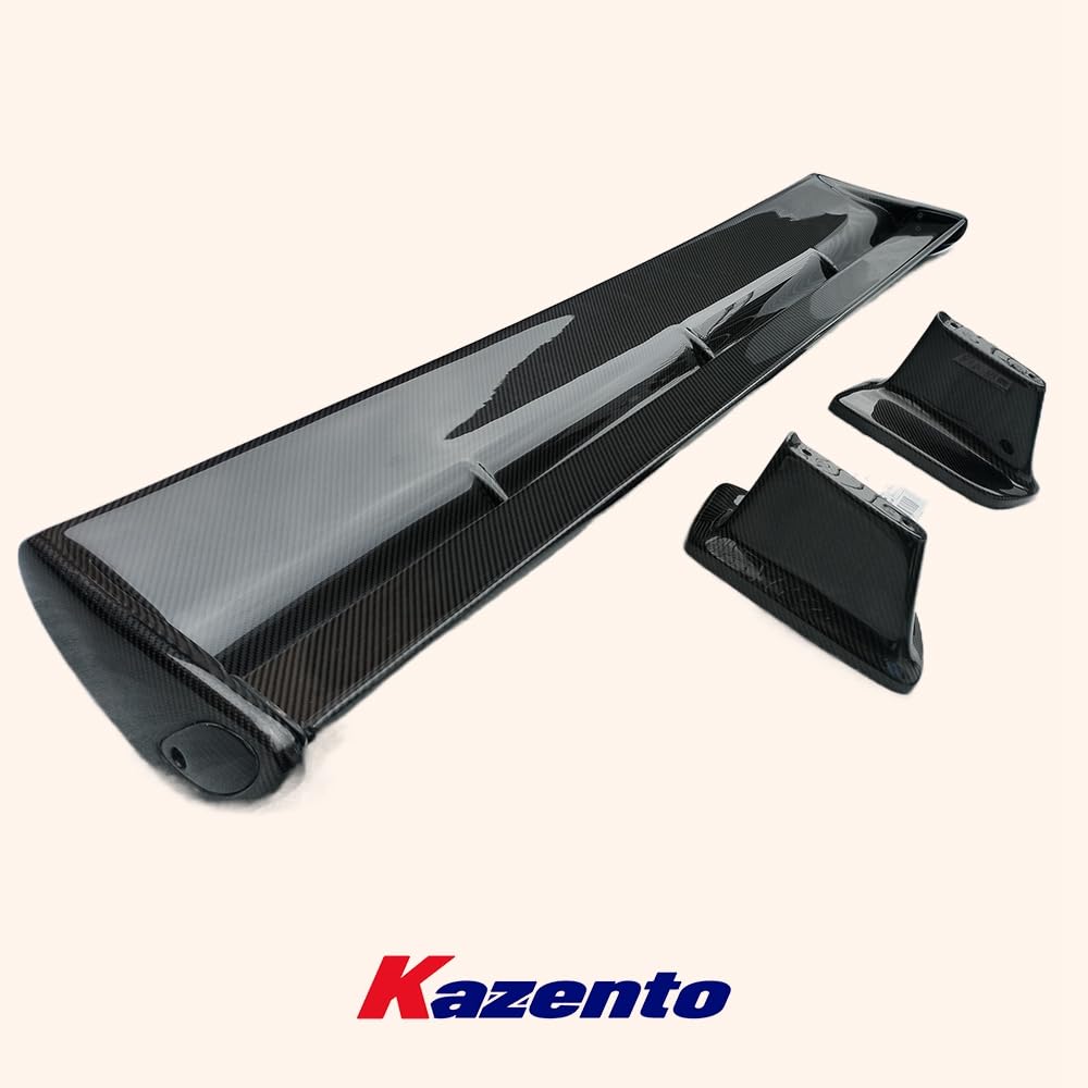 Kazento For Skyline R34 GTR GTT OE For Nissan Rear Trunk Spoiler Wing With Blade/Caps/Stand Kazento Carbon Parts 车身侧板