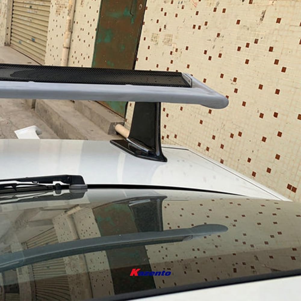 Kazento For Skyline R34 GTR OE Spoiler with JUN High Leg Partial Carbon(blade+caps+legs) Kazento Carbon Parts 车身侧板 R34-RS-OE-LEG-PCF2