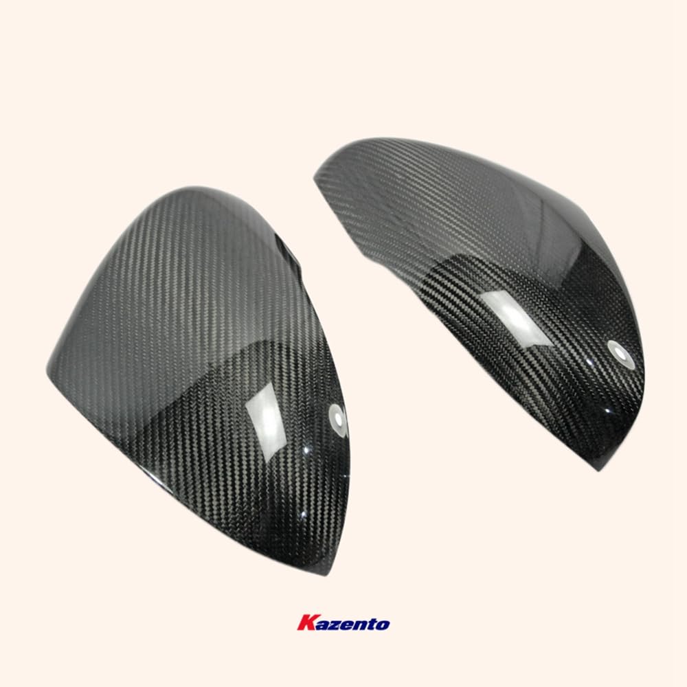 Kazento For Stinger For Kia Side Mirror Cover (Stick On) Rearview Mirror Guard Covers Carbon Fiber