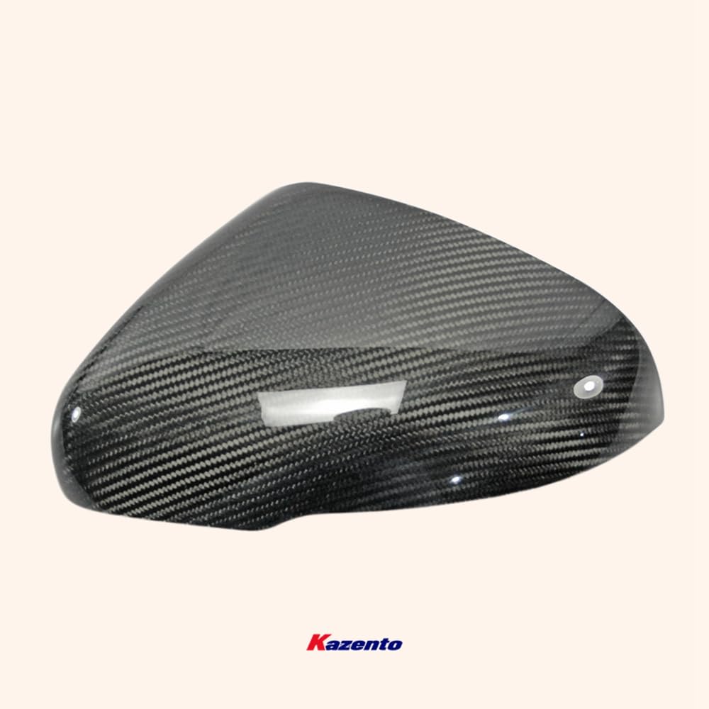 Kazento For Stinger For Kia Side Mirror Cover (Stick On) Rearview Mirror Guard Covers Carbon Fiber