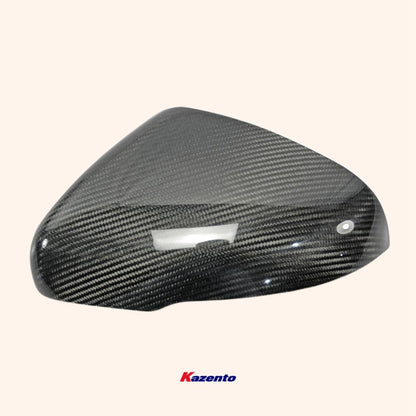 Kazento For Stinger For Kia Side Mirror Cover (Stick On) Rearview Mirror Guard Covers Carbon Fiber
