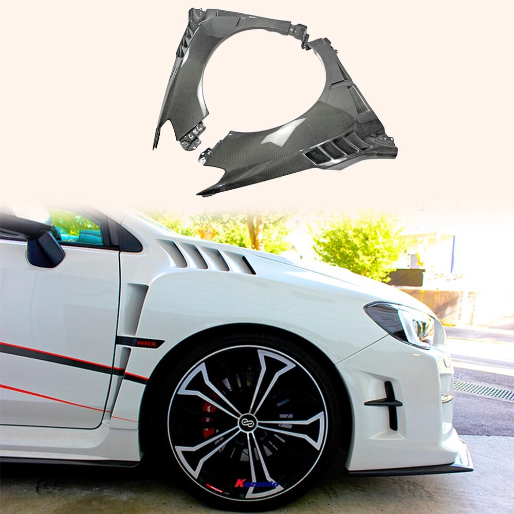 Kazento For Subaru 14-18 Impreza Wrx Vab Vaf Levorg Vmg/Vm4 Sti Dam Style Front Over Fender +8Mm Carbon Fiber Kazento Carbon Parts 车身侧板 VAB-FF-DAM-CF