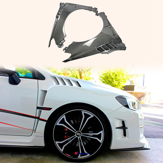 Kazento For Subaru 14-18 Impreza Wrx Vab Vaf Levorg Vmg/Vm4 Sti Dam Style Front Over Fender +8Mm Carbon Fiber