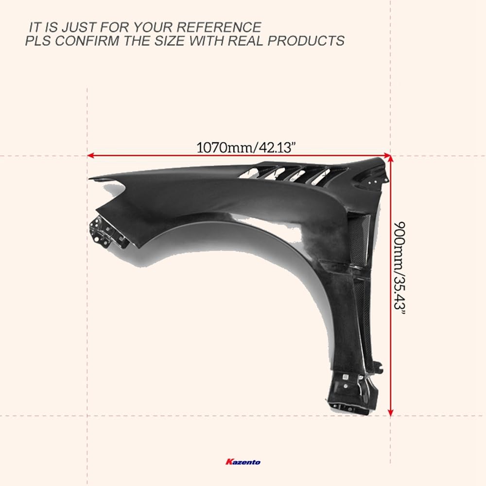 Kazento For Subaru 14-18 Impreza Wrx Vab Vaf Levorg Vmg/Vm4 Sti Dam Style Front Over Fender +8Mm Partial Carbon Fiber(Vents) Kazento Carbon Parts 车身侧板 VAB-FF-DAM-PCF