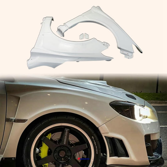 Kazento For Subaru 14-18 Impreza Wrx Vab Vaf Vrs Arising Ii Front Fender 2Pcs Fiber Glass Kazento Carbon Parts 车身侧板 VAB-FF-VRSA1-FRP