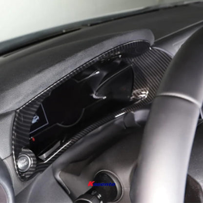 Kazento For SUBARU BRZ ZD8 GR86 2022+ Dry Carbon Fiber Dashboard Tachometer Trim Cover Kazento Carbon Parts 车身侧板 BRZ23-POD-DCF