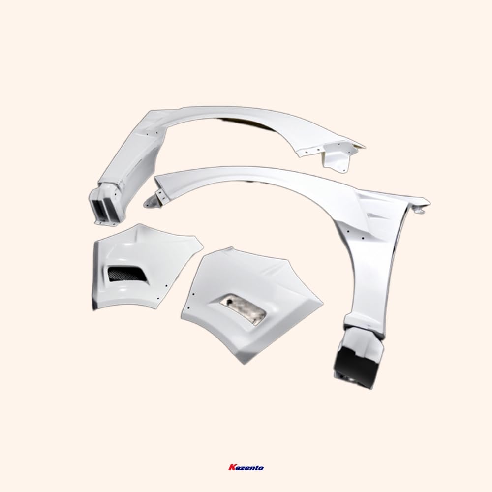Kazento For Subaru Grb Gvb Vrs Style Wide Body Version Front Fender Set (4 Pcs) Fiber Glass Kazento Carbon Parts 车身侧板 GRB-FF-VA-FRP