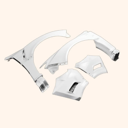 Kazento For Subaru Grb Gvb Vrs Style Wide Body Version Front Fender Set (4 Pcs) Fiber Glass Kazento Carbon Parts 车身侧板 GRB-FF-VA-FRP
