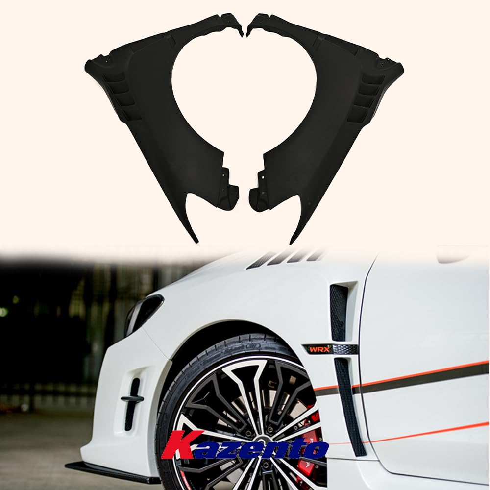 Kazento For Subaru Impreza 14-18 WRX VAB VAF STI DAM Style Fiber Glass Front Over Fender +8mm Kazento Carbon Parts 车身侧板 VAB-FF-DAM-FRP