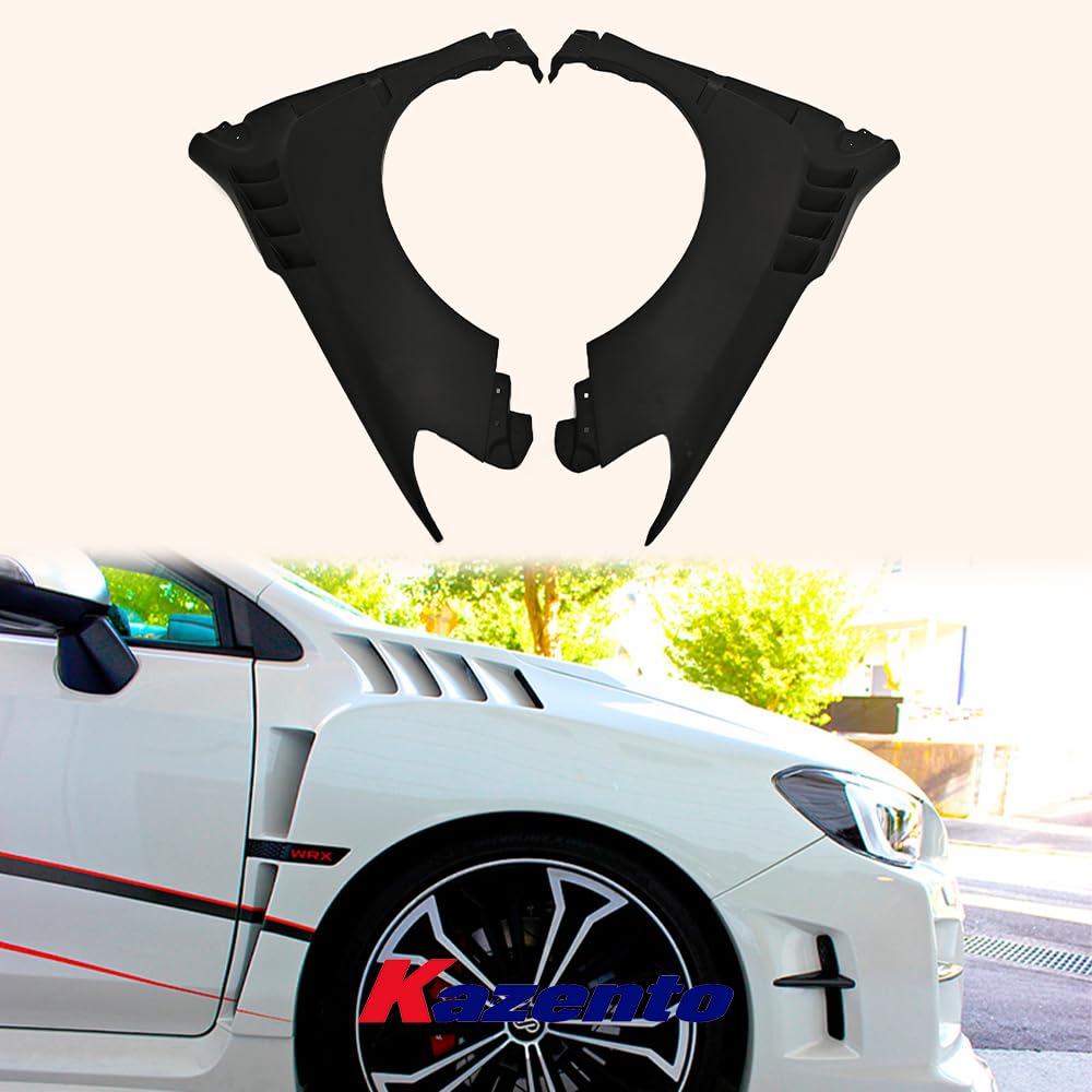 Kazento For Subaru Impreza 14-18 WRX VAB VAF STI DAM Style Fiber Glass Front Over Fender +8mm Kazento Carbon Parts 车身侧板 VAB-FF-DAM-FRP