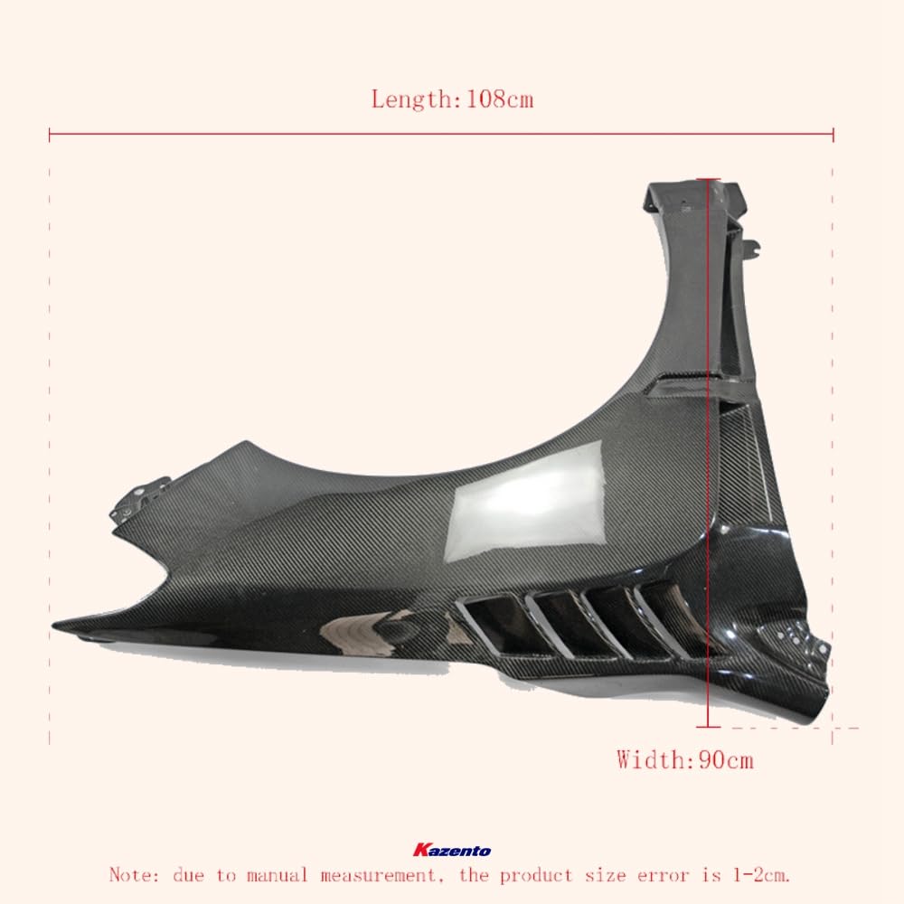 Kazento For Subaru Impreza 14-18 WRX VAB VAF STI DAM Style Honeycomb Carbon Front Over Fender +8mm
