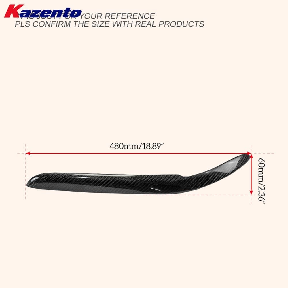 Kazento For Subaru Impreza GC GF Sedan WRX STI 1998-00 Carbon Headlight Eyelid Eyebrow