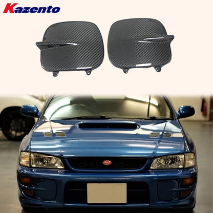 Kazento For Subaru Impreza GC8 GF Sedan WRX STI 1998-00 Carbon Fog Light Cover Panel Kazento Carbon Parts 车身侧板 GC-FOG-CF