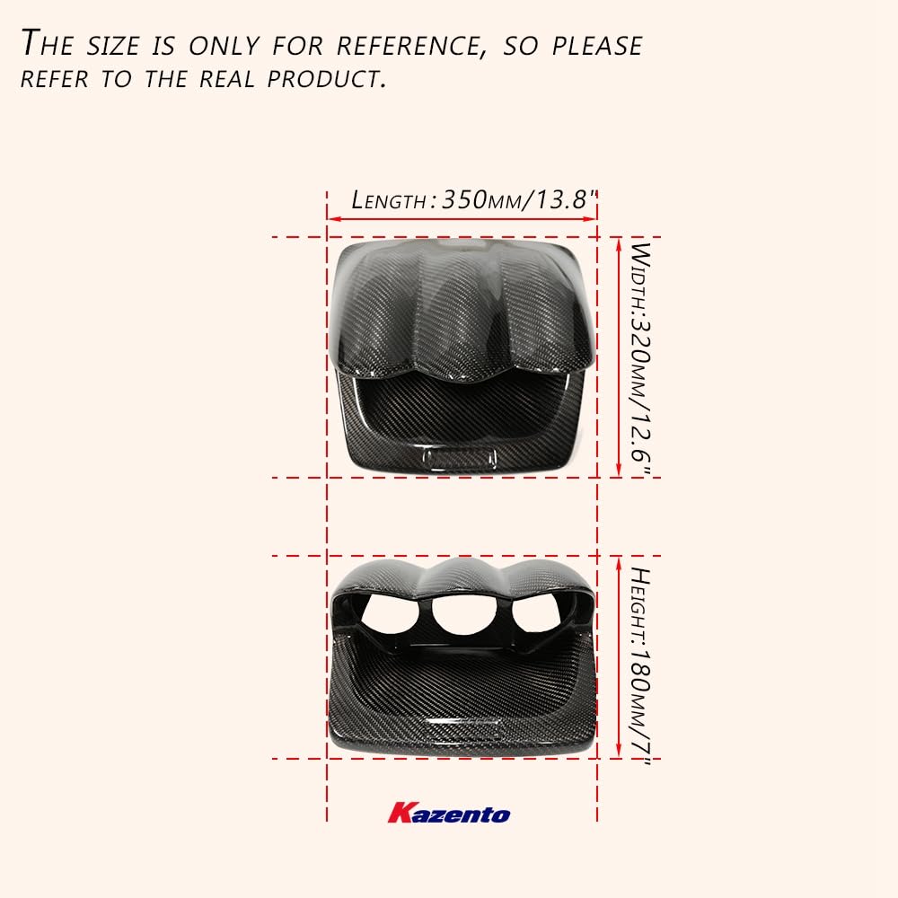 Kazento For Subaru Impreza WRX 9th 2002-07 GD Triple Gauge Pod 60mm Dashboard Carbon
Fiber Cover