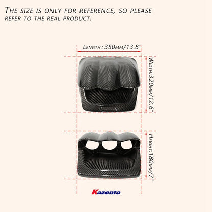 Kazento For Subaru Impreza WRX 9th 2002-07 GD Triple Gauge Pod 60mm Dashboard Carbon
Fiber Cover