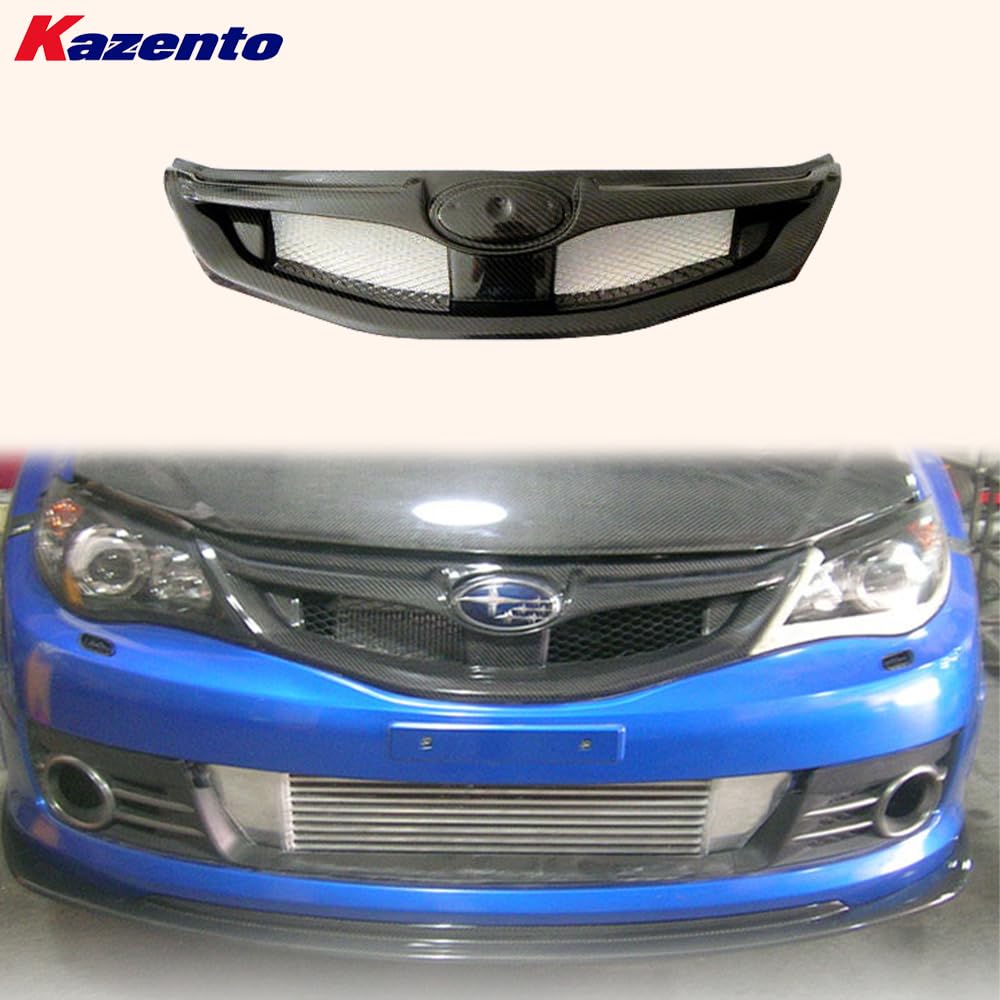 Kazento For Subaru Impreza WRX STI GR 2008-14 5D Hatchback Carbon Fiber OE Front Grill