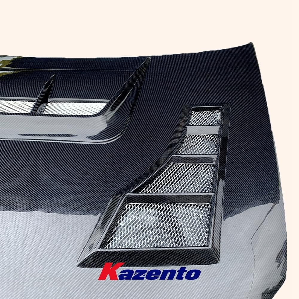 Kazento For SUBARU WRX STI 2006 2007 KZ Style Carbon Fiber Vented Cooling Hood Bonnet