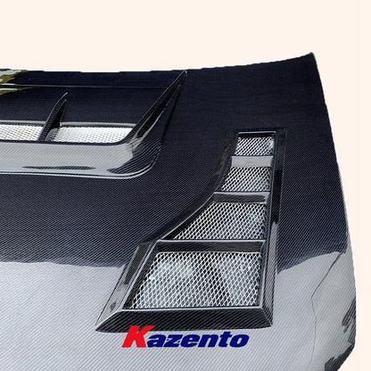 Kazento For SUBARU WRX STI 2006 2007 KZ Style Carbon Fiber Vented Cooling Hood Bonnet