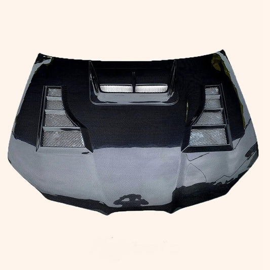 Kazento For SUBARU WRX STI 2006 2007 KZ Style Carbon Fiber Vented Cooling Hood Bonnet