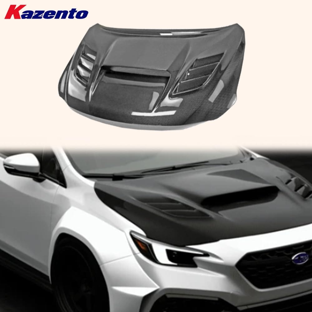 Kazento For Subaru WRX STI S4 VB 2021-24 Carbon Fiber Vented Cooling Front Hood Bonnet Kazento Carbon Parts 车身侧板 VB-HOOD-KZ-CF