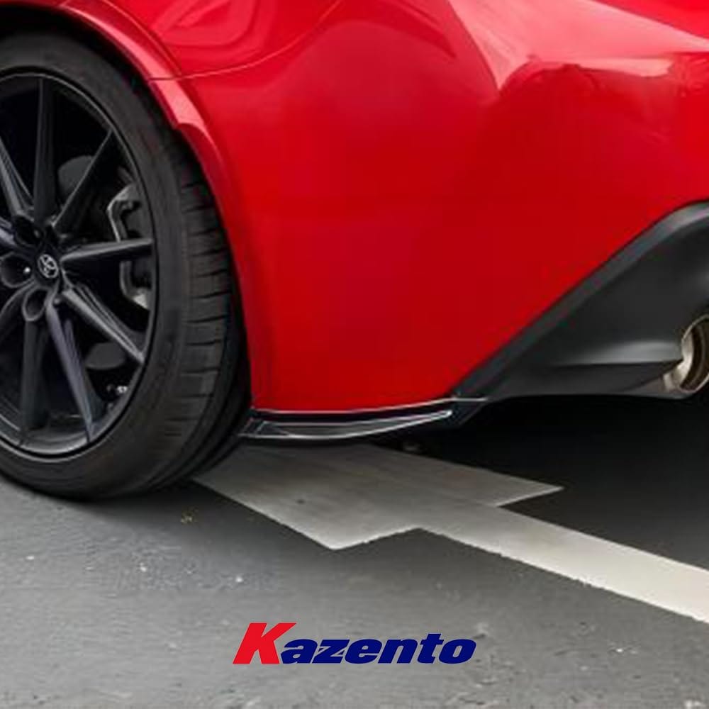 Kazento For Toyota 2022-2023 GR86 BRZ ZD8 TM Style Carbon Fiber Rear Bumper Spat Lip 2pc