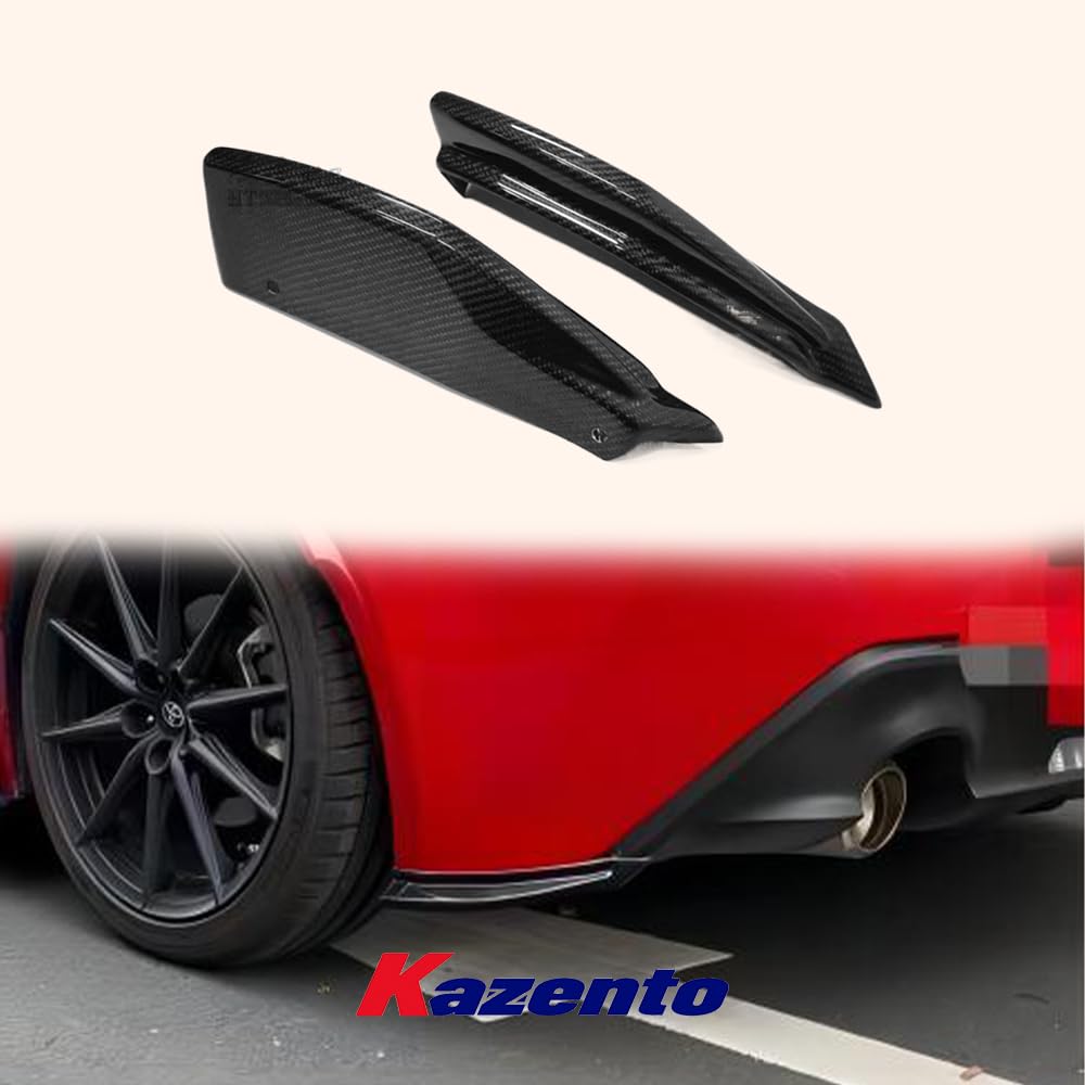 Kazento For Toyota 2022-2023 GR86 BRZ ZD8 TM Style Carbon Fiber Rear Bumper Spat Lip 2pc