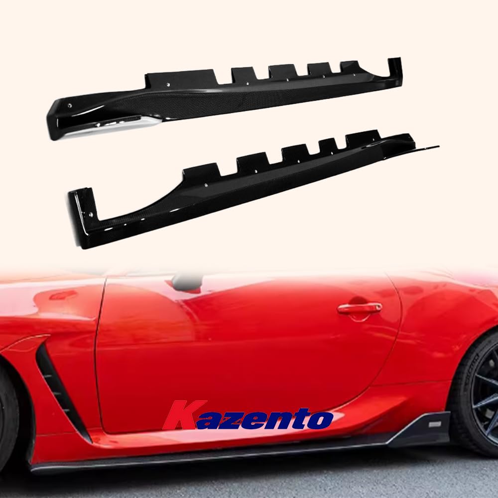 Kazento For Toyota 2022-2023 GR86 BRZ ZD8 TM Style Carbon Fiber Side Skirts Add On Pair Kazento Carbon Parts 车身侧板 GR86-SS-TM-CF