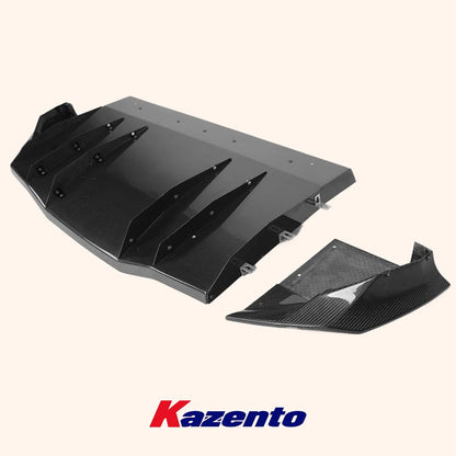 Kazento For Toyota 2022-2023 GR86 BRZ ZD8 VA1 Style Carbon Fiber Rear Under Diffuser Lip Kazento Carbon Parts 车身侧板 GR86-DIF-VA1-CF