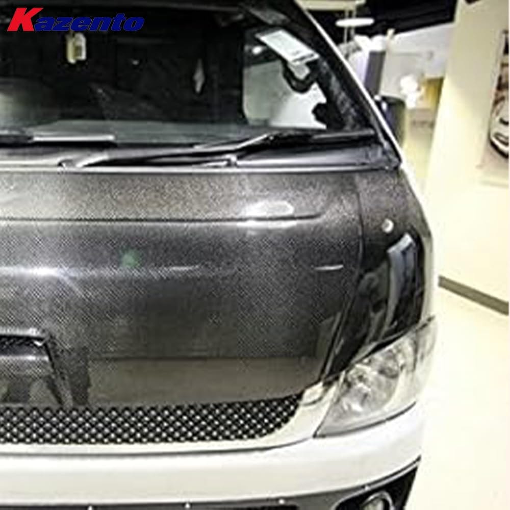 Kazento For Toyota Commuter 2010 Hiace H200 KZ Style Carbon Fiber Vented Hood Bonnet Kazento Carbon Parts 车身侧板 HIACE-HOOD-CF
