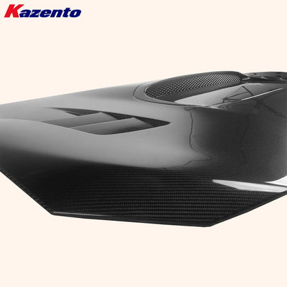 Kazento For Toyota GT86 FT86 BRZ 12-20 Carbon KZ Style Front Vented Cooling Hood Bonnet Kazento Carbon Parts 车身侧板 GT86-HOOD-KZ-CF