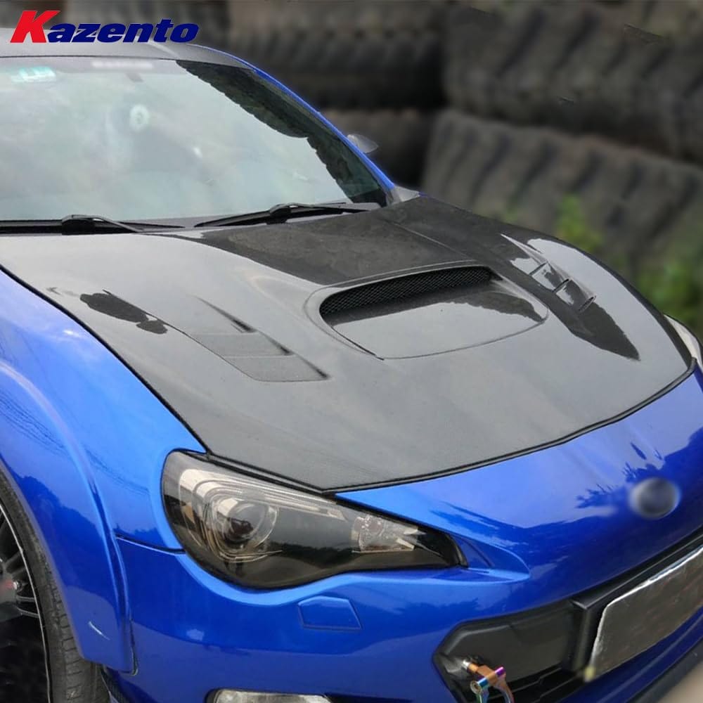 Kazento For Toyota GT86 FT86 BRZ 12-20 Carbon KZ Style Front Vented Cooling Hood Bonnet Kazento Carbon Parts 车身侧板 GT86-HOOD-KZ-CF
