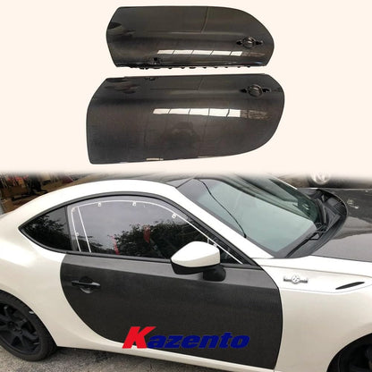 Kazento For Toyota GT86 FT86 BRZ 2012-2021 Carbon Fiber Side Out Door Panel Pair
