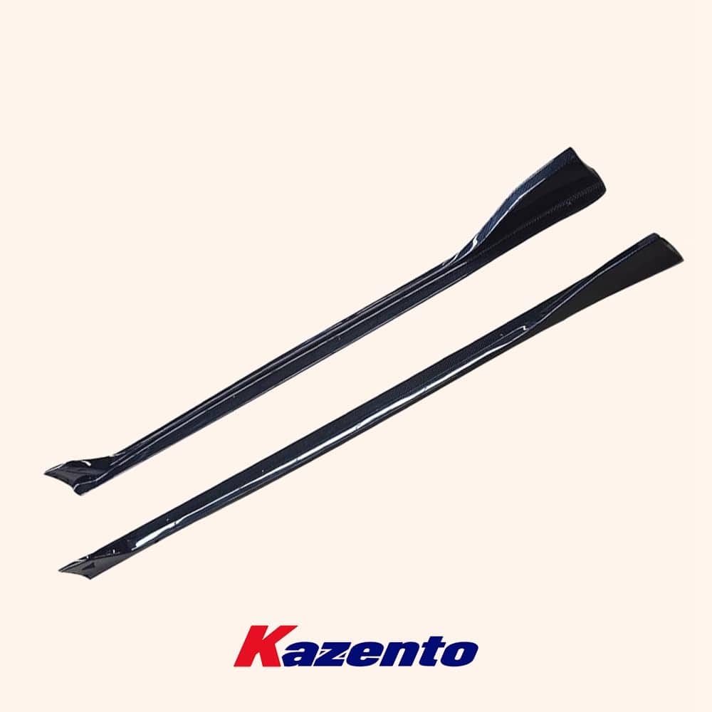 Kazento For TOYOTA Supra A90 2019-2022 Carbon Fiber KZ Style Door Side Skirts Aero Kits Kazento Carbon Parts 车身侧板 A90-SS-AIM-CF