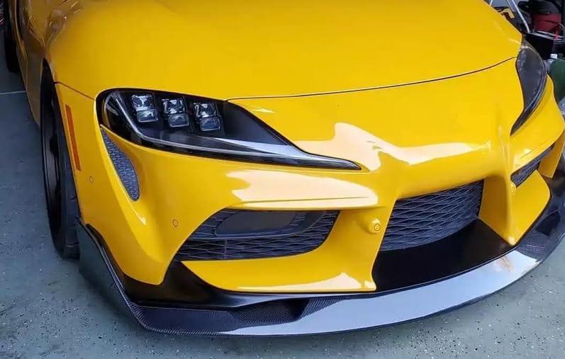 Kazento For TOYOTA Supra A90 2019-2022 Carbon Fiber KZ Style Front Bumper Bottom Lip Kazento Carbon Parts 车身侧板 A90-FL-AIM-CF