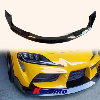 Kazento For TOYOTA Supra A90 2019-2022 Carbon Fiber KZ Style Front Bumper Bottom Lip Kazento Carbon Parts 车身侧板 A90-FL-AIM-CF