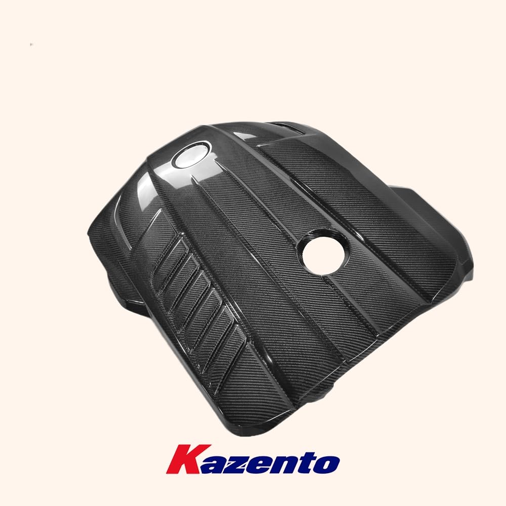 Kazento For TOYOTA Supra A90 2019-2022 Carbon Fiber KZ Style Hood Bonnet Engine Trim Cover Plate