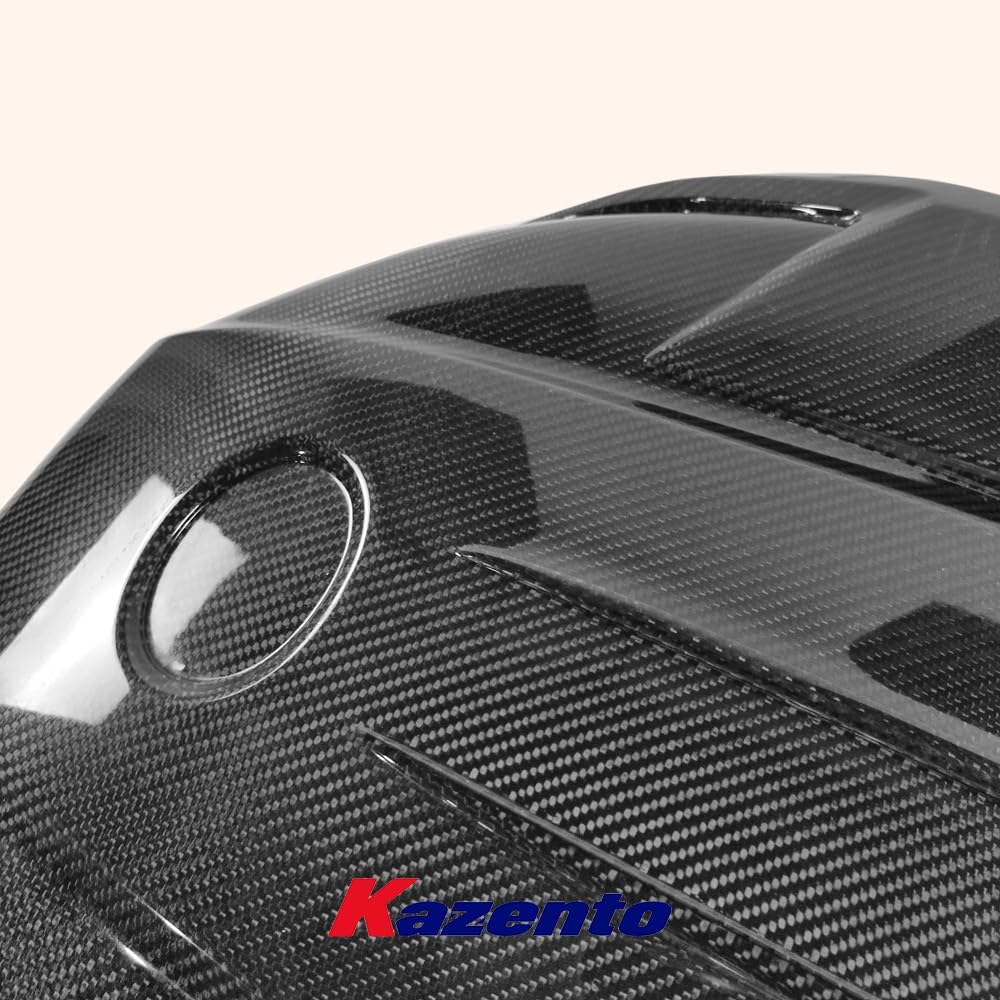 Kazento For TOYOTA Supra A90 2019-2022 Carbon Fiber KZ Style Hood Bonnet Engine Trim Cover Plate
