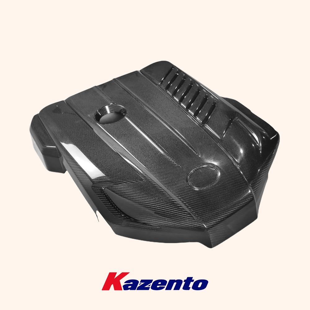 Kazento For TOYOTA Supra A90 2019-2022 Carbon Fiber KZ Style Hood Bonnet Engine Trim Cover Plate