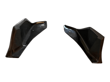 Kazento For TOYOTA Supra A90 2019-2022 Carbon Fiber KZ Style Rear Bumper Spat Splitter Kazento Carbon Parts 车身侧板 Carbon Fiber A90-SPAT-AIM-CF