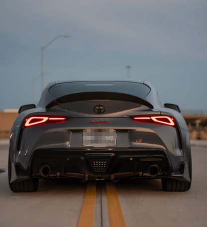 Kazento For TOYOTA Supra A90 2019-2022 Carbon Fiber KZ Style Rear Bumper Spat Splitter