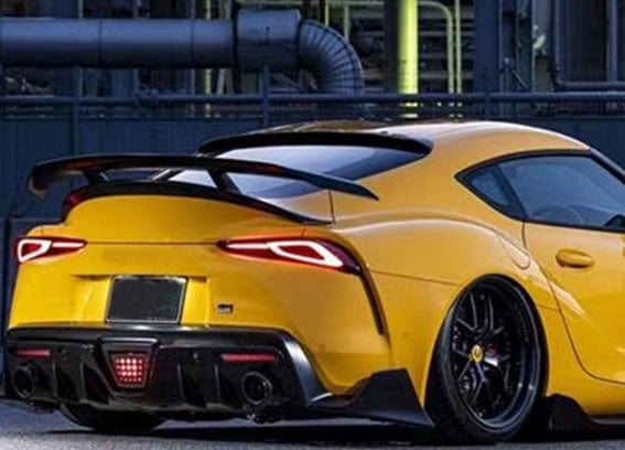 Kazento For TOYOTA Supra A90 2019-2022 Carbon Fiber KZ Style Rear Bumper Spat Splitter