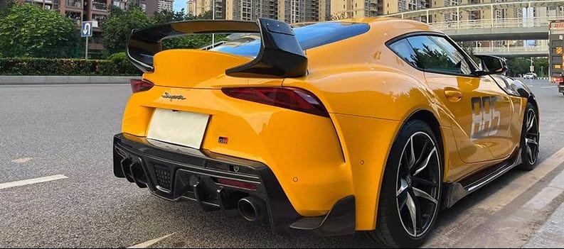 Kazento For TOYOTA Supra A90 2019-2022 Carbon KDE Style Rear Bumper Bottom Diffuser Lip Kazento Carbon Parts 车身侧板 A90-DIF-KDE-CF