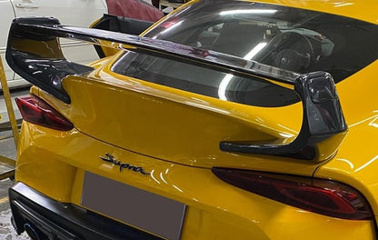 Kazento For TOYOTA Supra A90 2019-2022 Carbon TD Style High Rear Trunk Spoiler Wing Kazento Carbon Parts 车身侧板 A90-RS-TD-CF