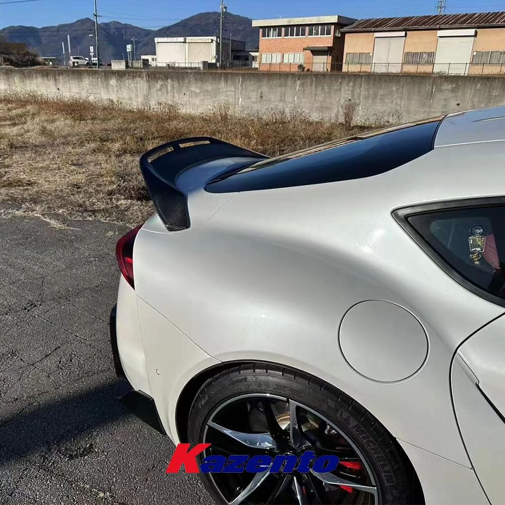 Kazento For Toyota Supra A90 2019-2023 KZ Style Cooling Carbon Fiber Rear Trunk Spoiler Kazento Carbon Parts 车身侧板 A90-RS-KZW-CF
