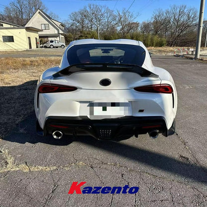 Kazento For Toyota Supra A90 2019-2023 KZ Style Cooling Carbon Fiber Rear Trunk Spoiler Kazento Carbon Parts 车身侧板 A90-RS-KZW-CF